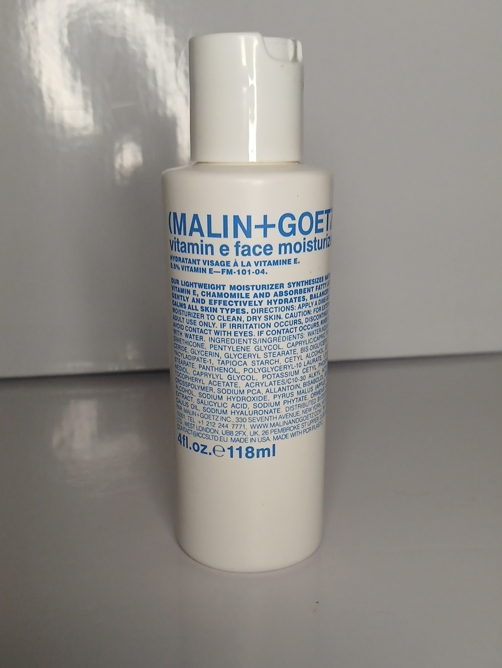 Sealed 4 Oz - 118 Ml Malin + Goetz VItamin E Face Moisturizer